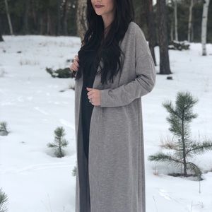 Taupe duster cardigan